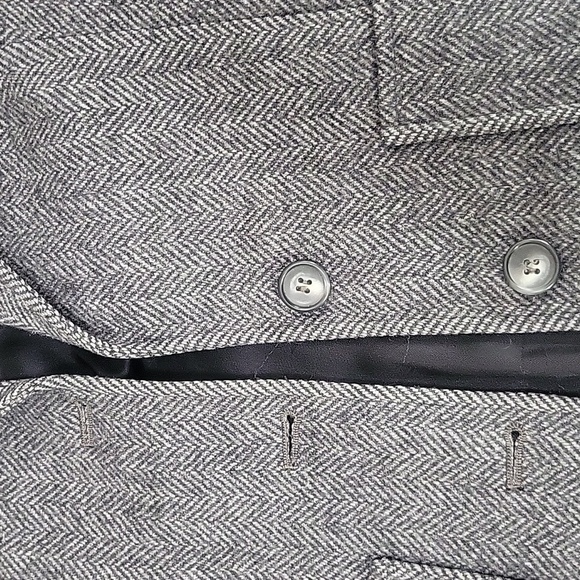 PENDLETON Retro Y2K 90's Business Office Wool Vintage Herringbone Blazer -Womens - Picture 10 of 10